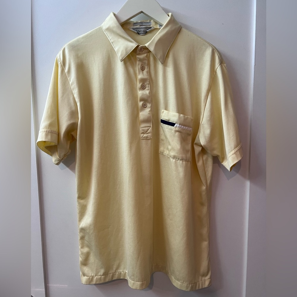 Idletime yellow golf polo shirt size L